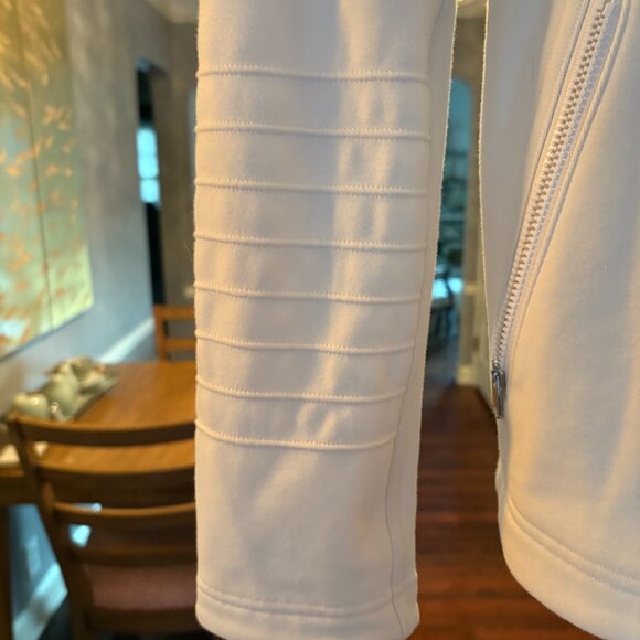 NWT Athleta Women's Moto Jacket in Ivory/Cream Size M - Picture 5 of 15